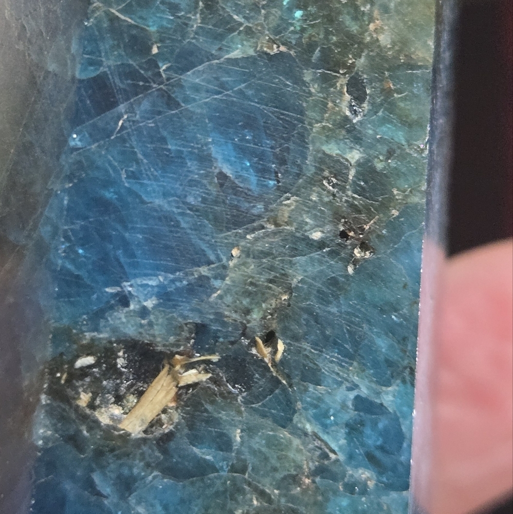 Natural RARE Garden Rutilated Apatite 5" Pillar - Picture 7 of 8